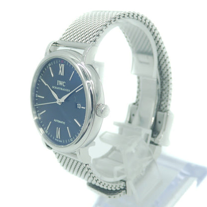 Iwc Schaffhausen Black Steel Watch