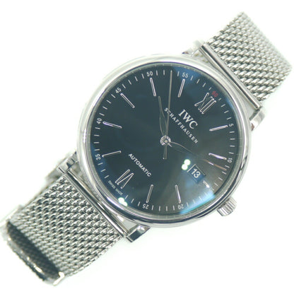 Iwc Schaffhausen Black Steel Watch