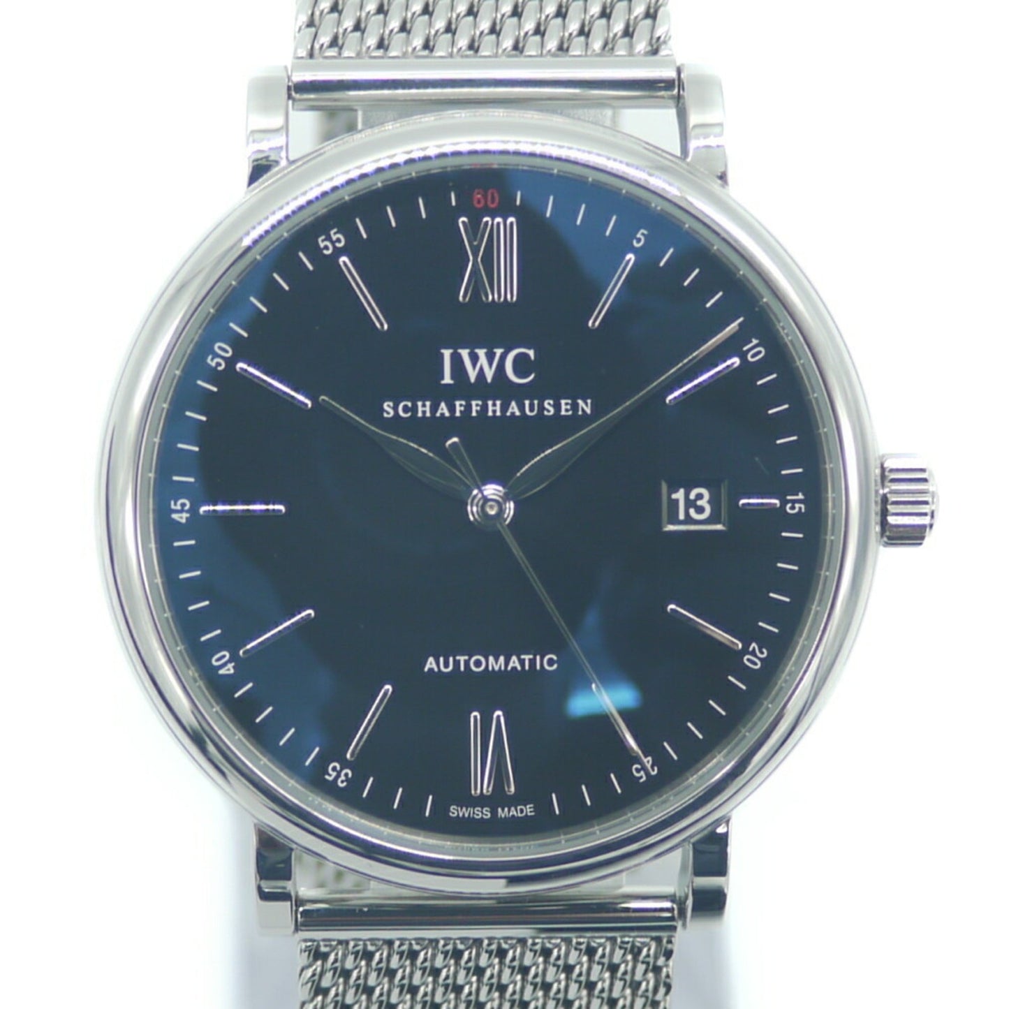 Iwc Schaffhausen Black Steel Watch