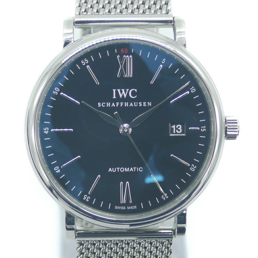 Iwc Schaffhausen Black Steel Watch
