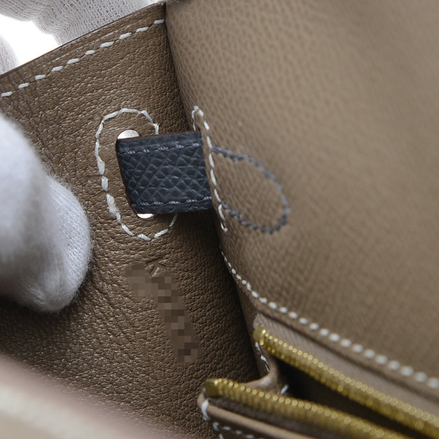 Hermès Gray Leather Kelly 25