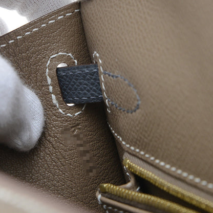 Hermès Gray Leather Kelly 25