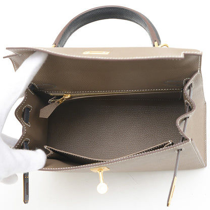 Hermès Gray Leather Kelly 25
