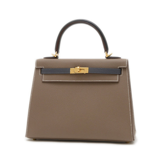 Hermès Gray Leather Kelly 25