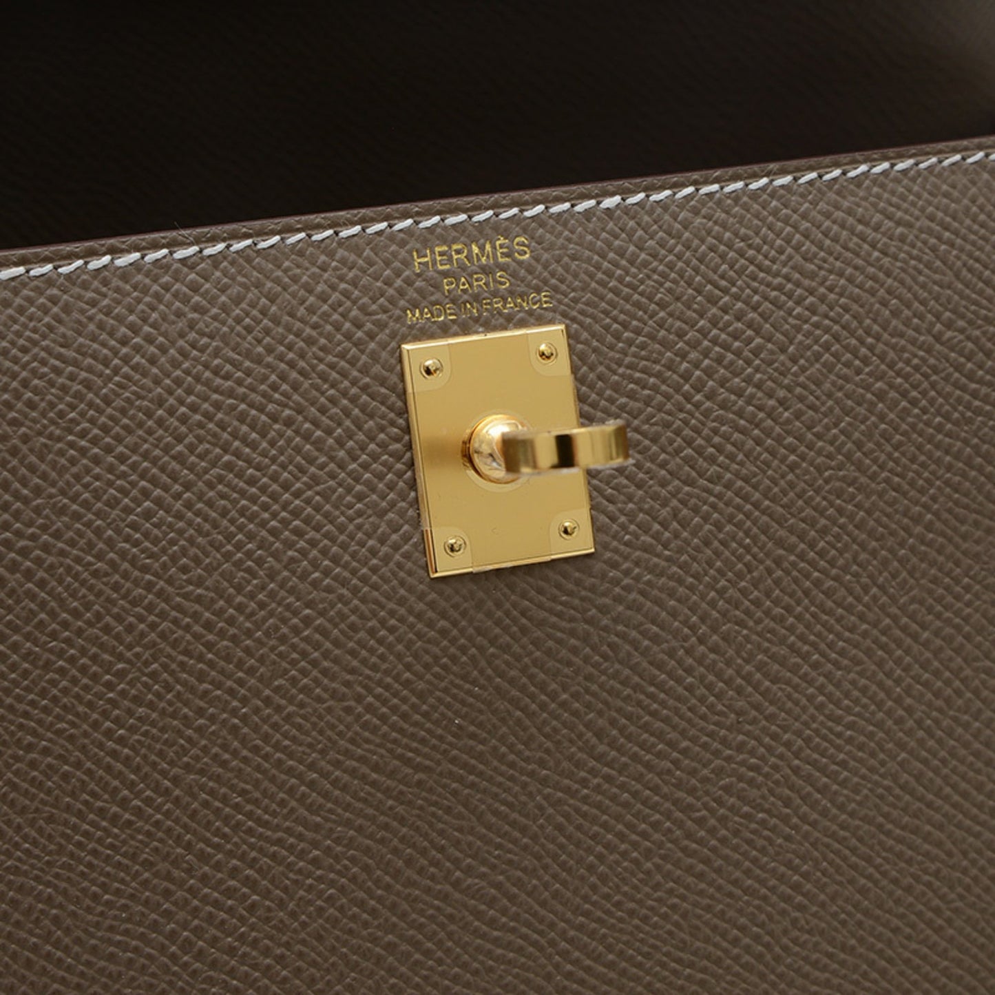 Hermès Gray Leather Kelly 25