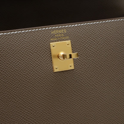 Hermès Gray Leather Kelly 25