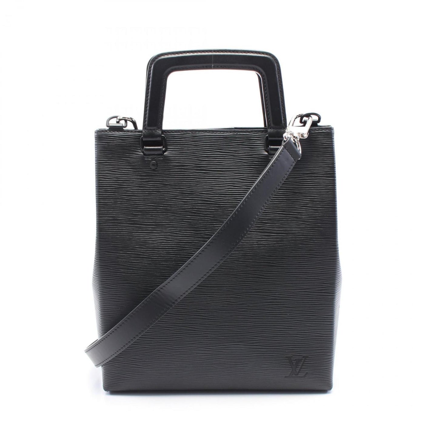 Louis Vuitton Black Leather Sac Plat