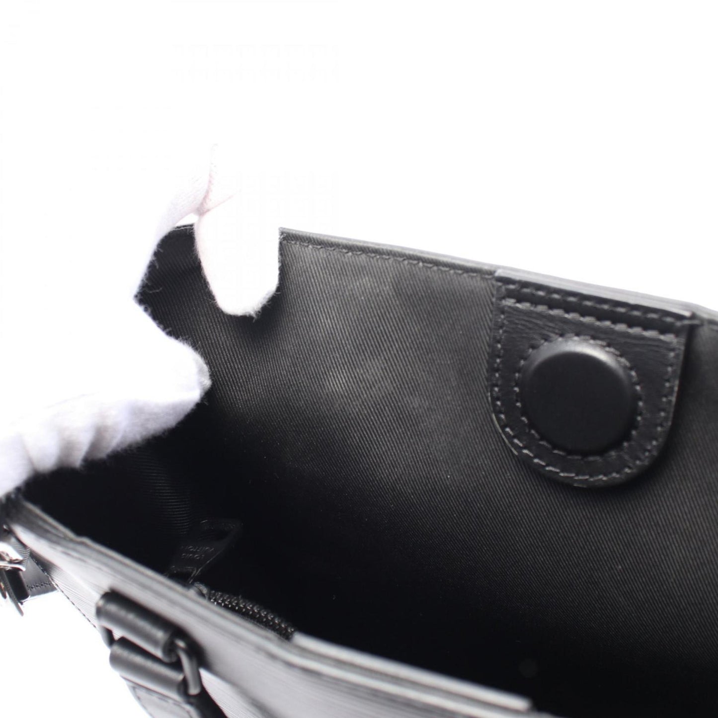 Louis Vuitton Black Leather Sac Plat