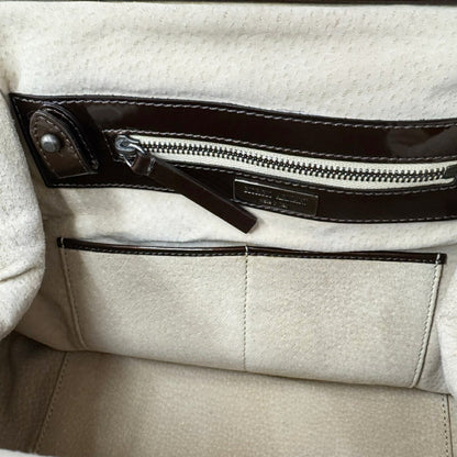 Armani Brown Patent Leather Handbag