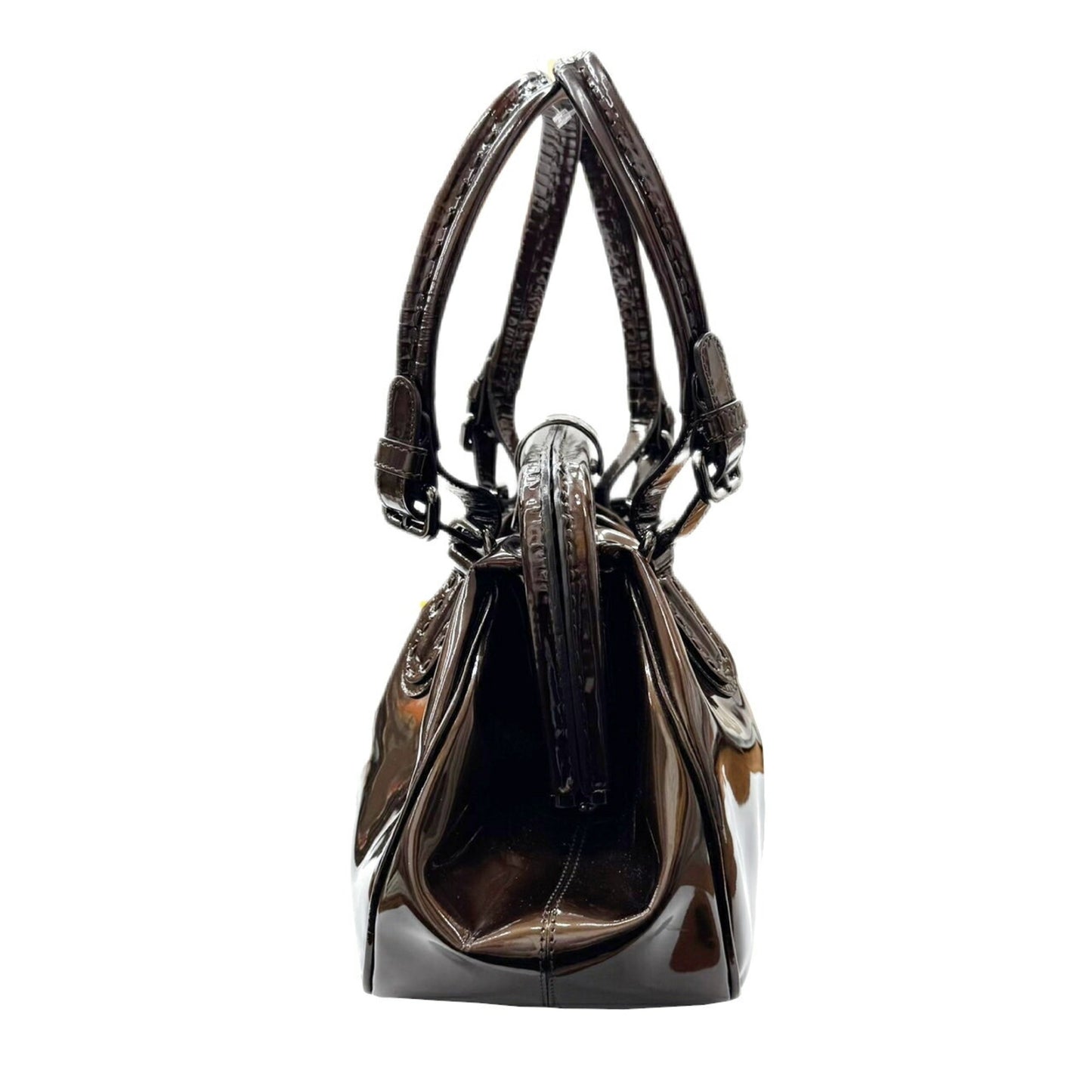 Armani Brown Patent Leather Handbag