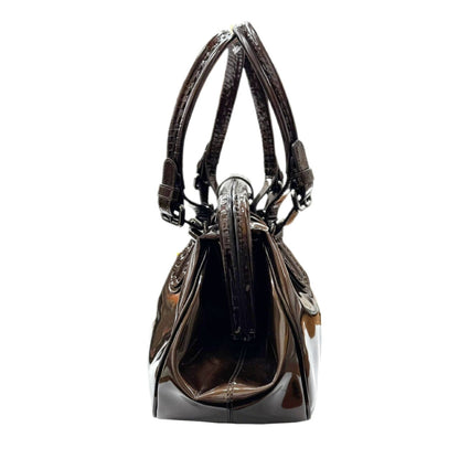 Armani Brown Patent Leather Handbag