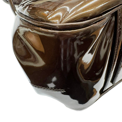 Armani Brown Patent Leather Handbag