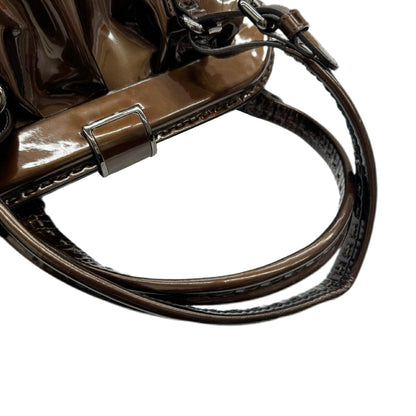 Armani Brown Patent Leather Handbag