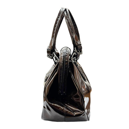 Armani Brown Patent Leather Handbag