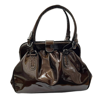 Armani Brown Patent Leather Handbag