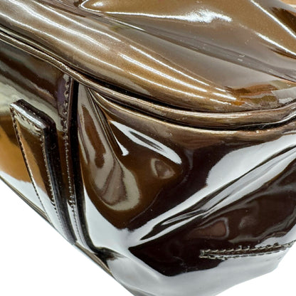 Armani Brown Patent Leather Handbag