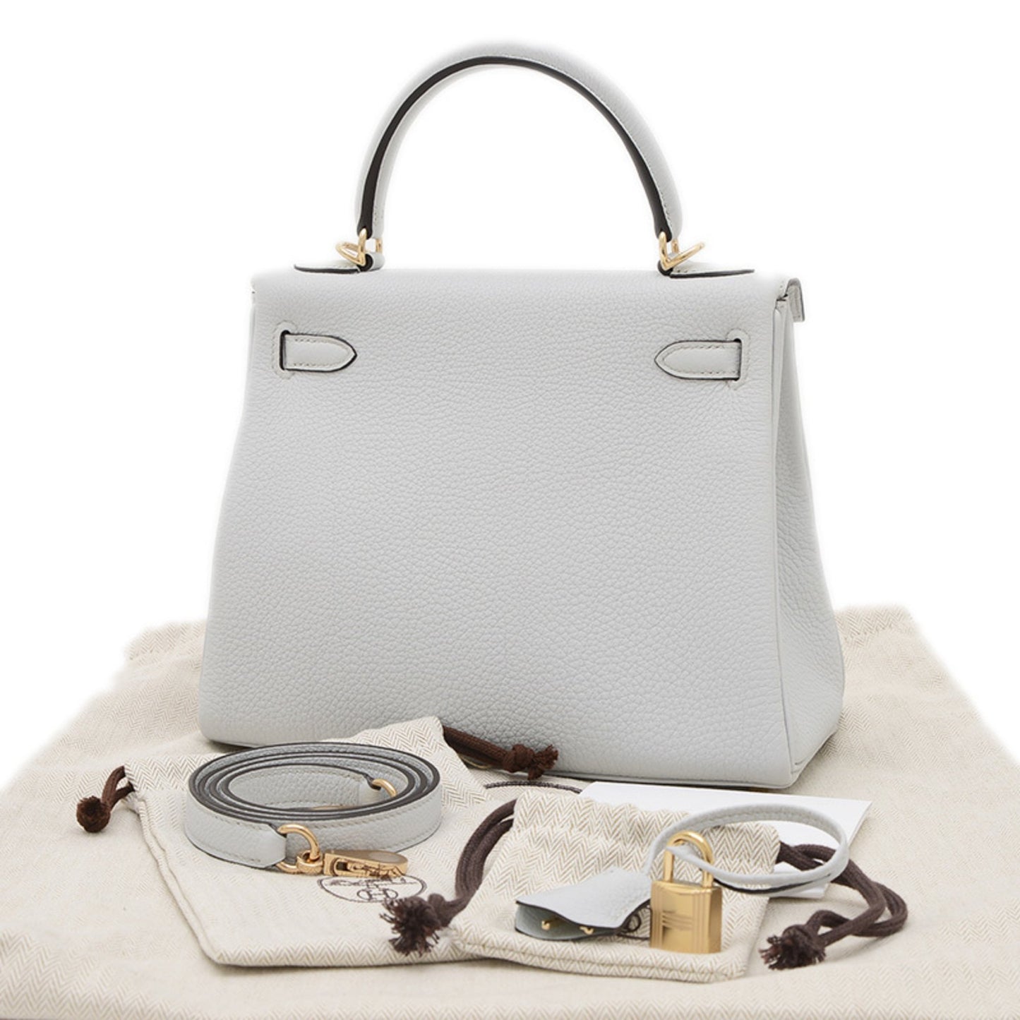Hermès Gray Leather Kelly 25