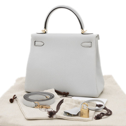 Hermès Gray Leather Kelly 25