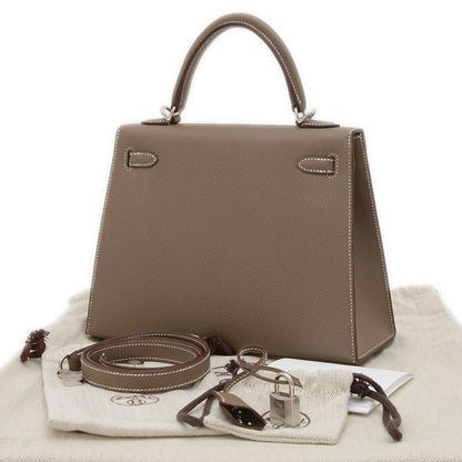 Hermès Gray Leather Kelly 25
