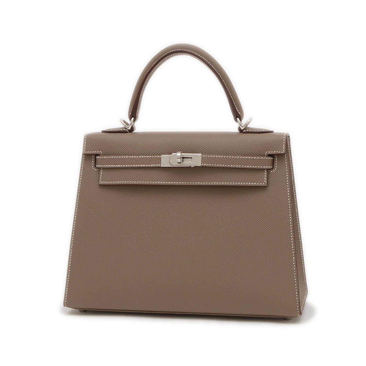 Hermès Gray Leather Kelly 25