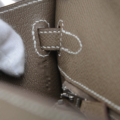 Hermès Gray Leather Kelly 25