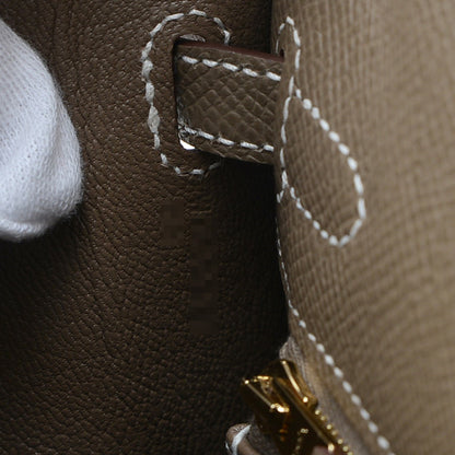 Hermès Gray Leather Kelly 25