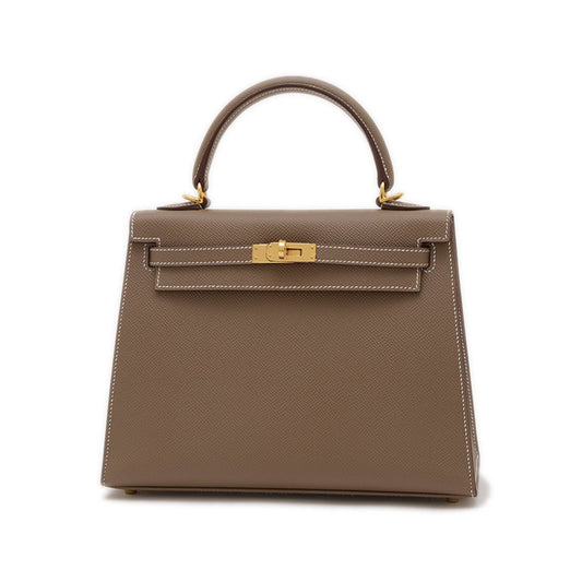 Hermès Gray Leather Kelly 25