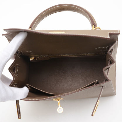 Hermès Gray Leather Kelly 25