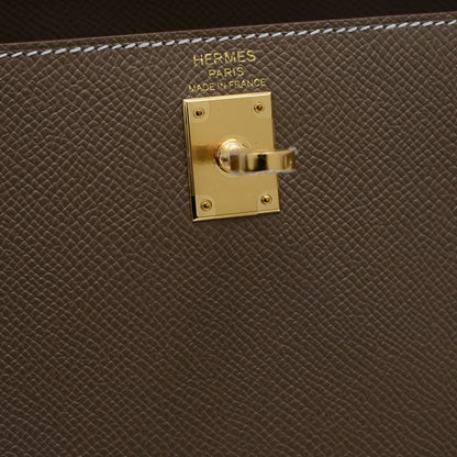 Hermès Gray Leather Kelly 25