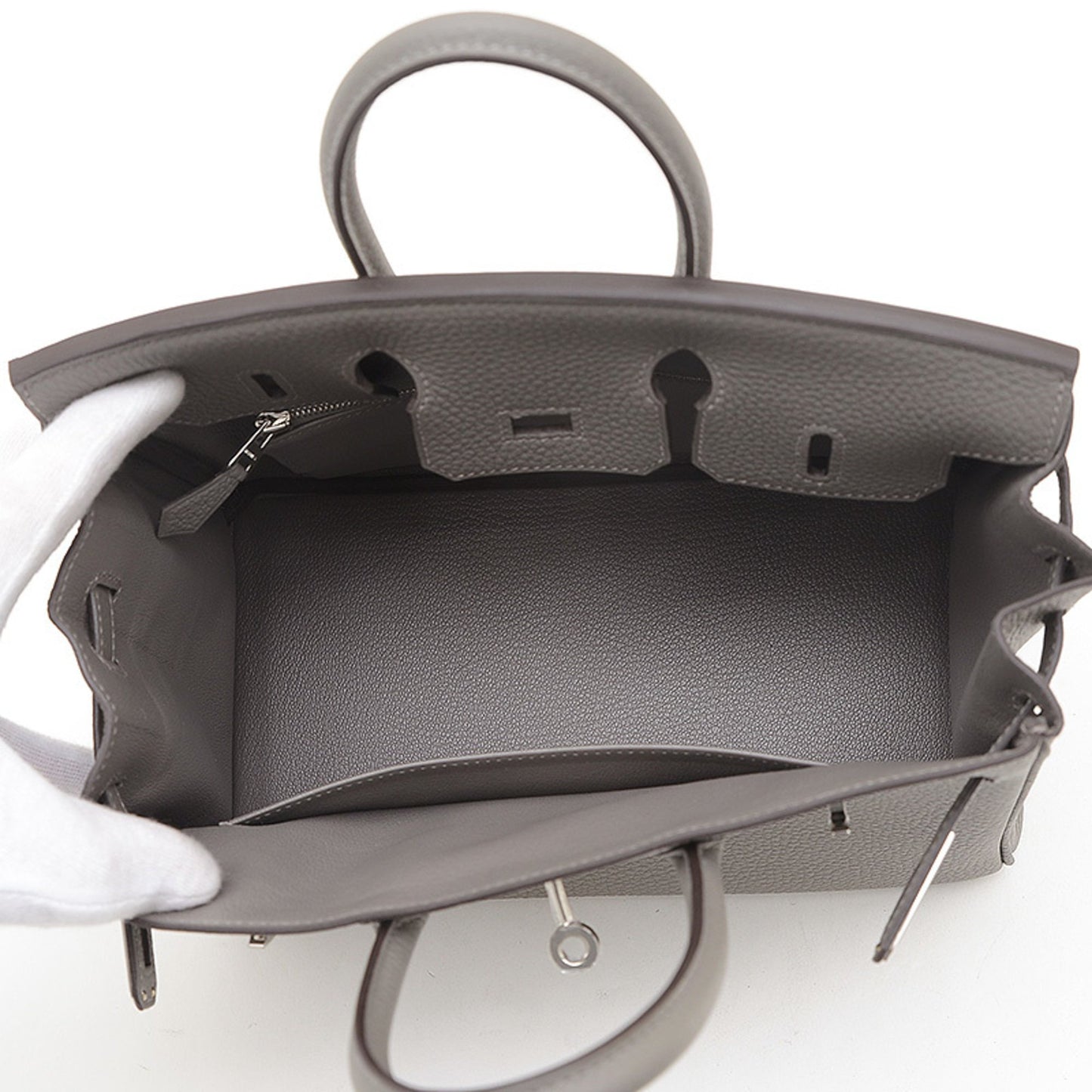 Hermès Gray Leather Birkin 25