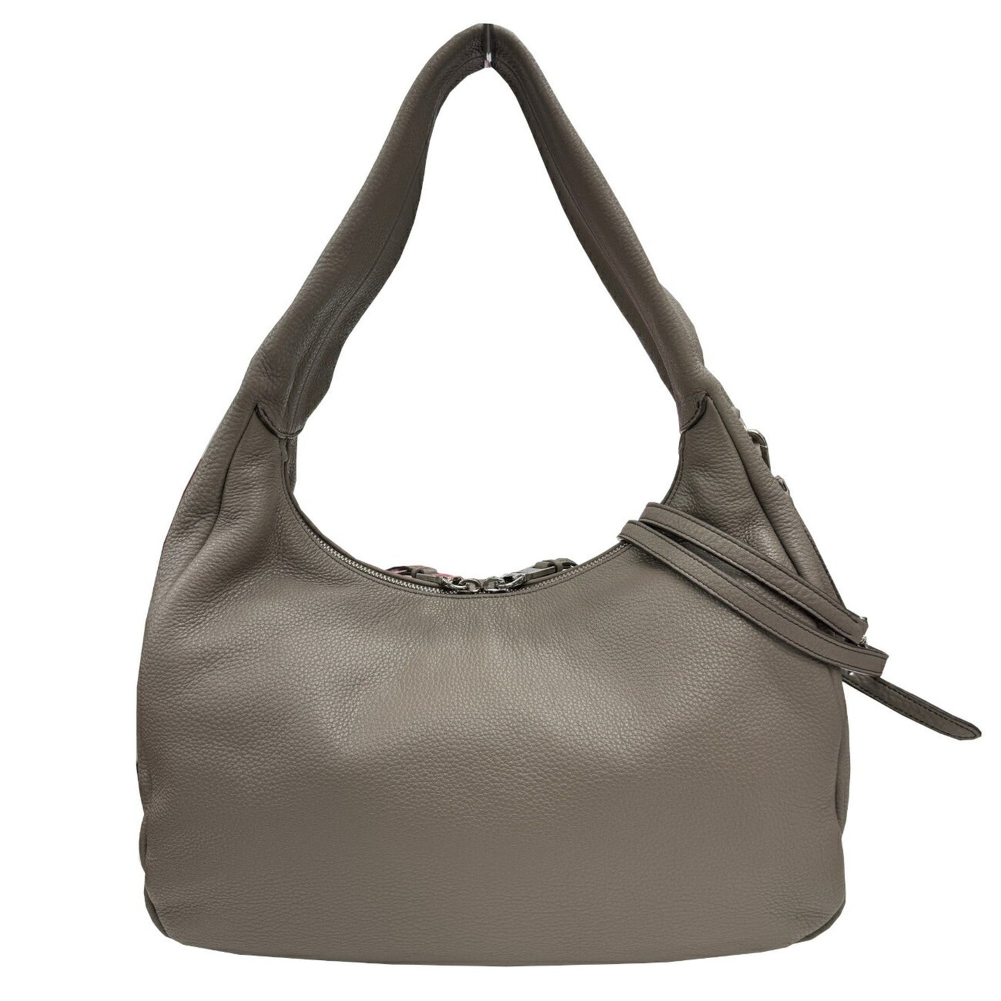 Prada Gray Leather Vitello