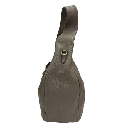 Prada Gray Leather Vitello