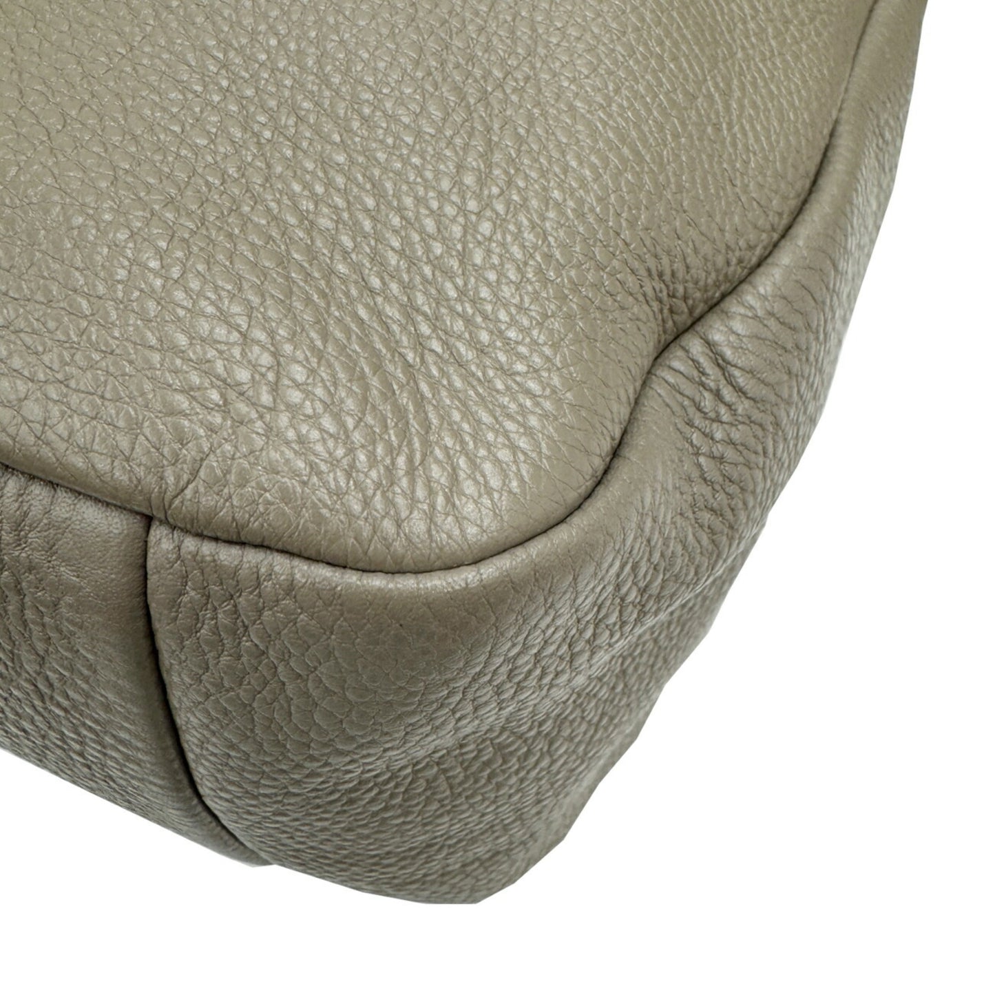 Prada Gray Leather Vitello