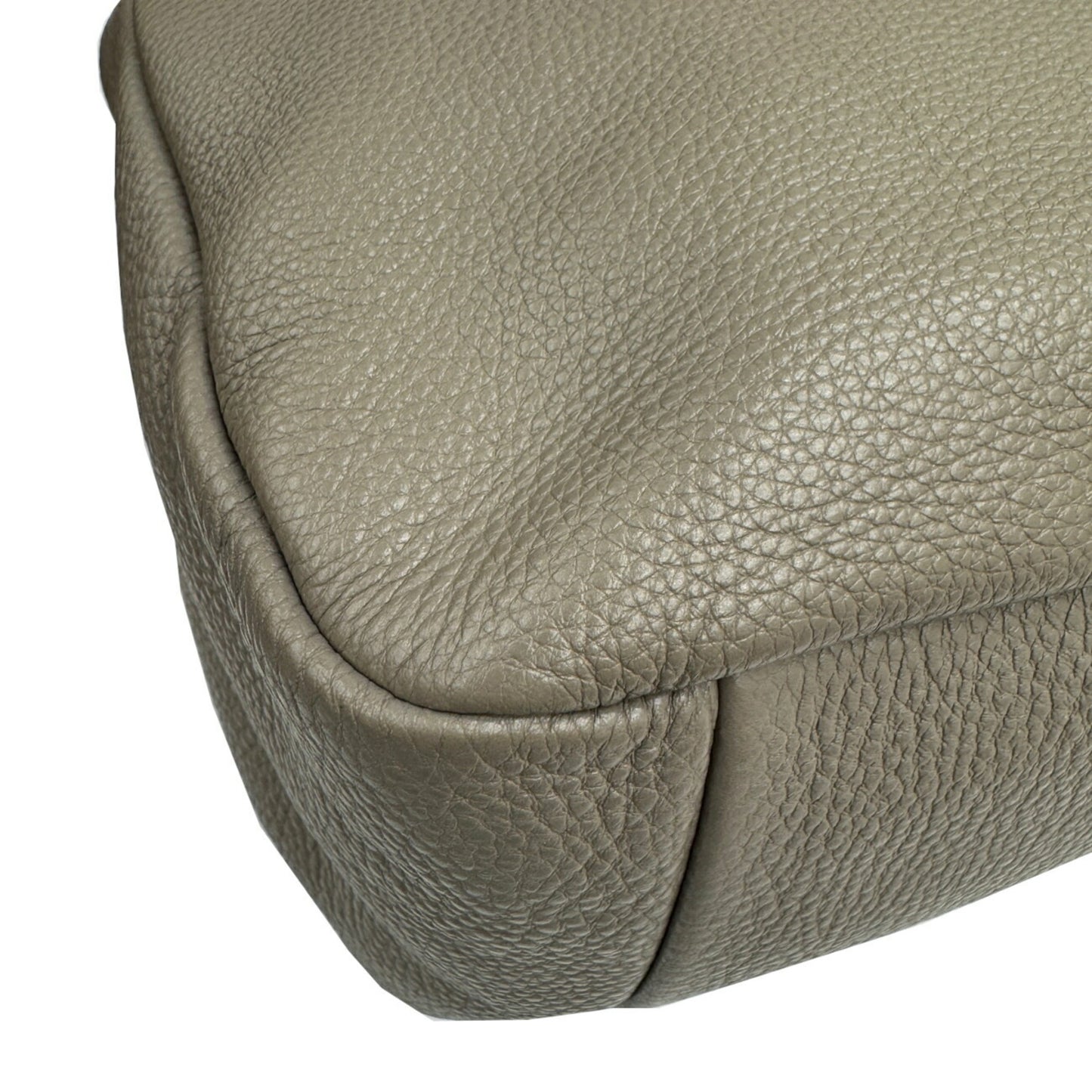 Prada Gray Leather Vitello