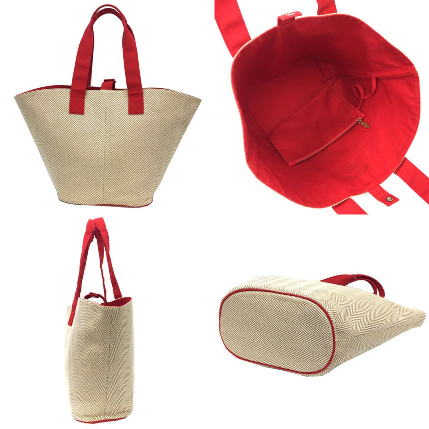 Hermès Brown Cotton Panier De Plage
