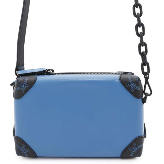 Mcm Blue Leather Shoulder
