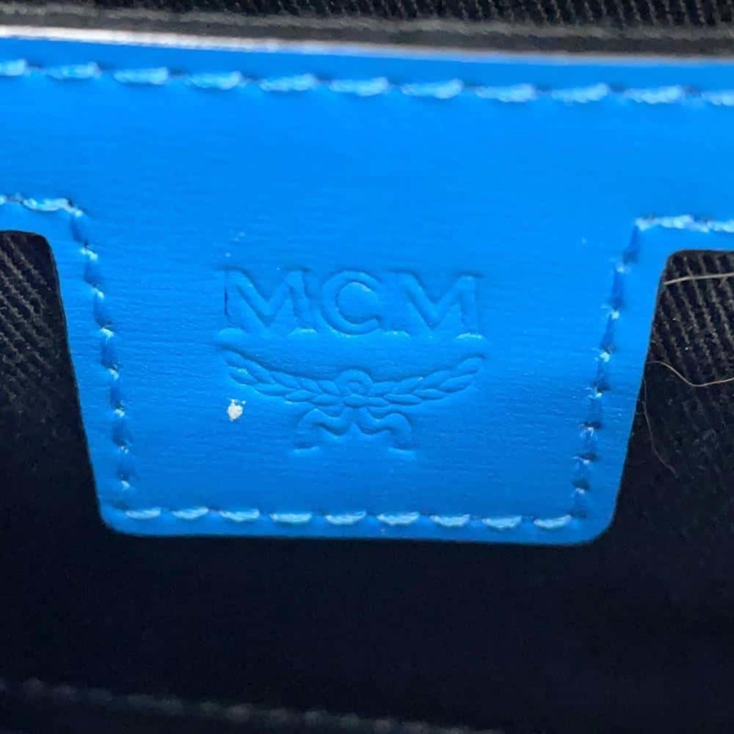 Mcm Blue Leather Shoulder