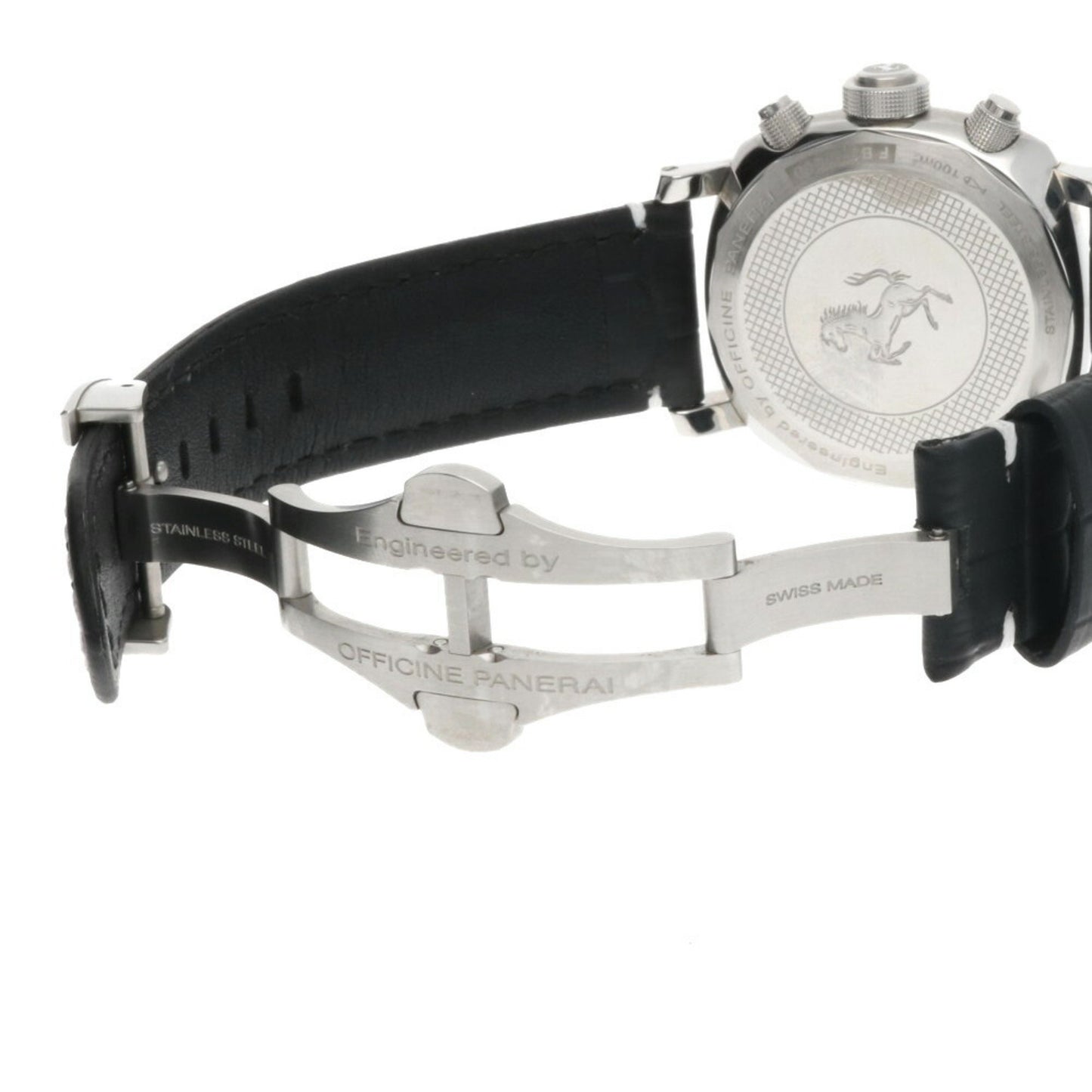 Panerai Black Leather Watch