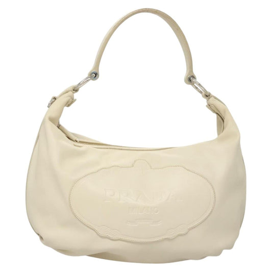 Prada White Leather Shoulder