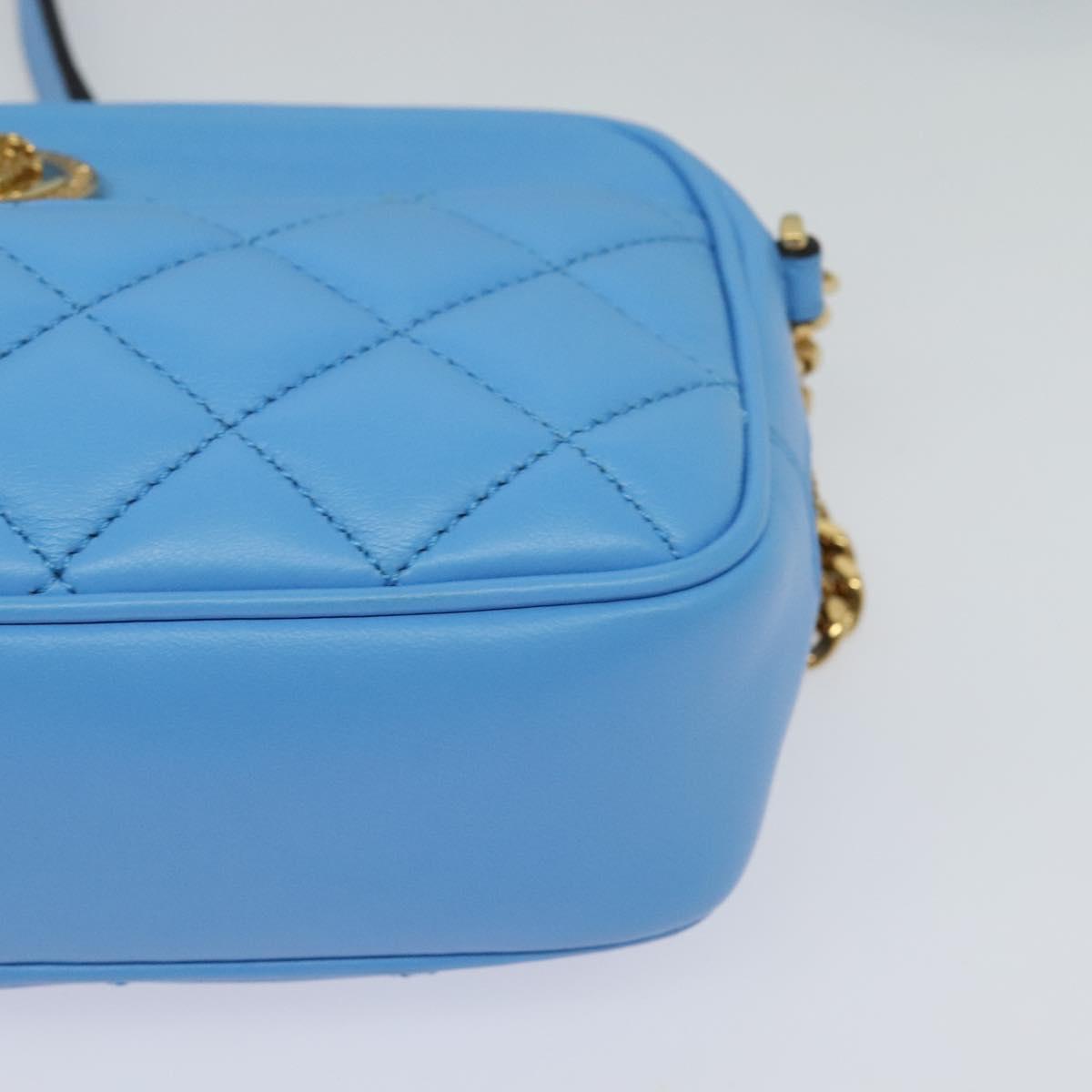 Versace Blue Leather Medusa