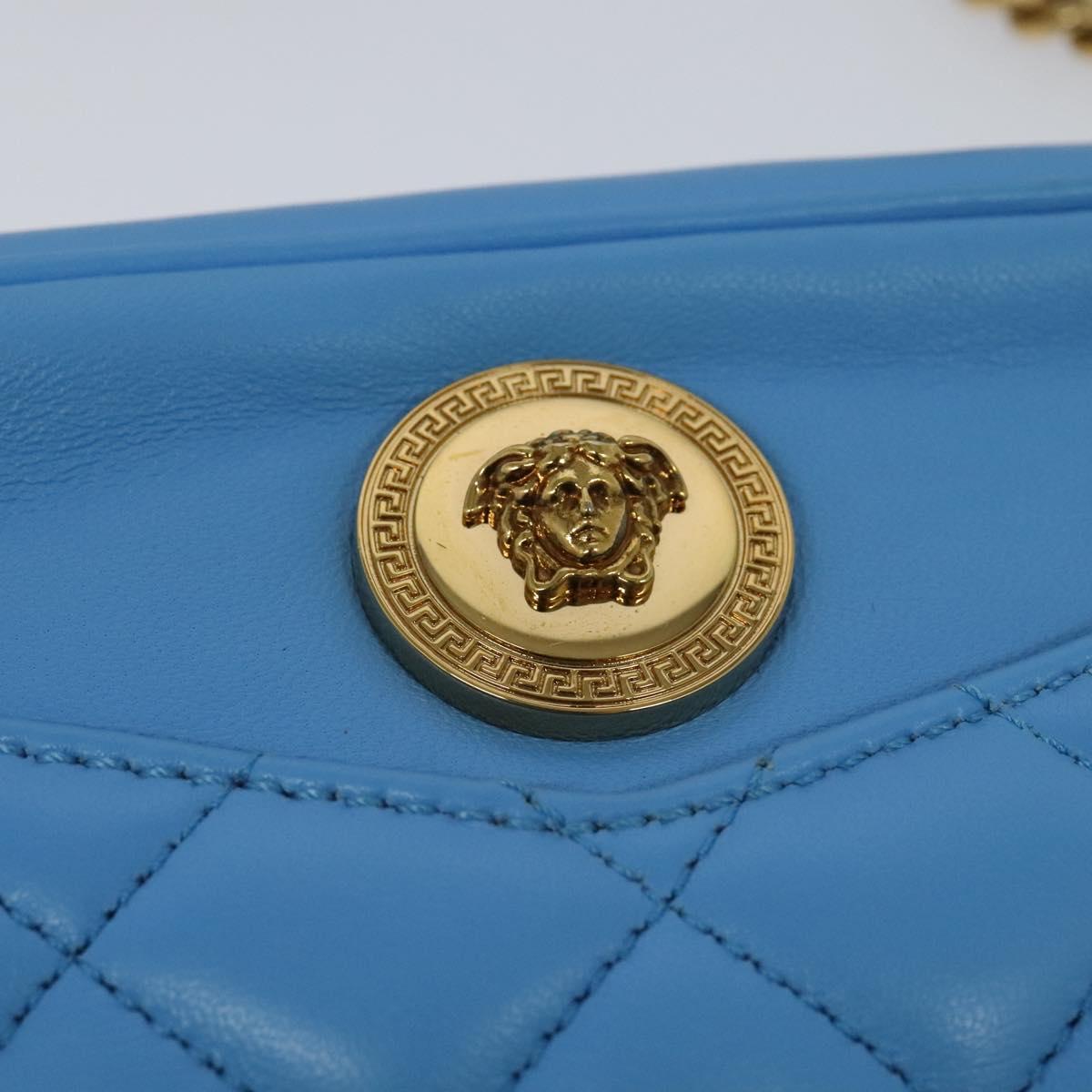Versace Blue Leather Medusa