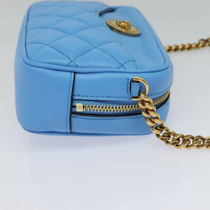 Versace Blue Leather Medusa