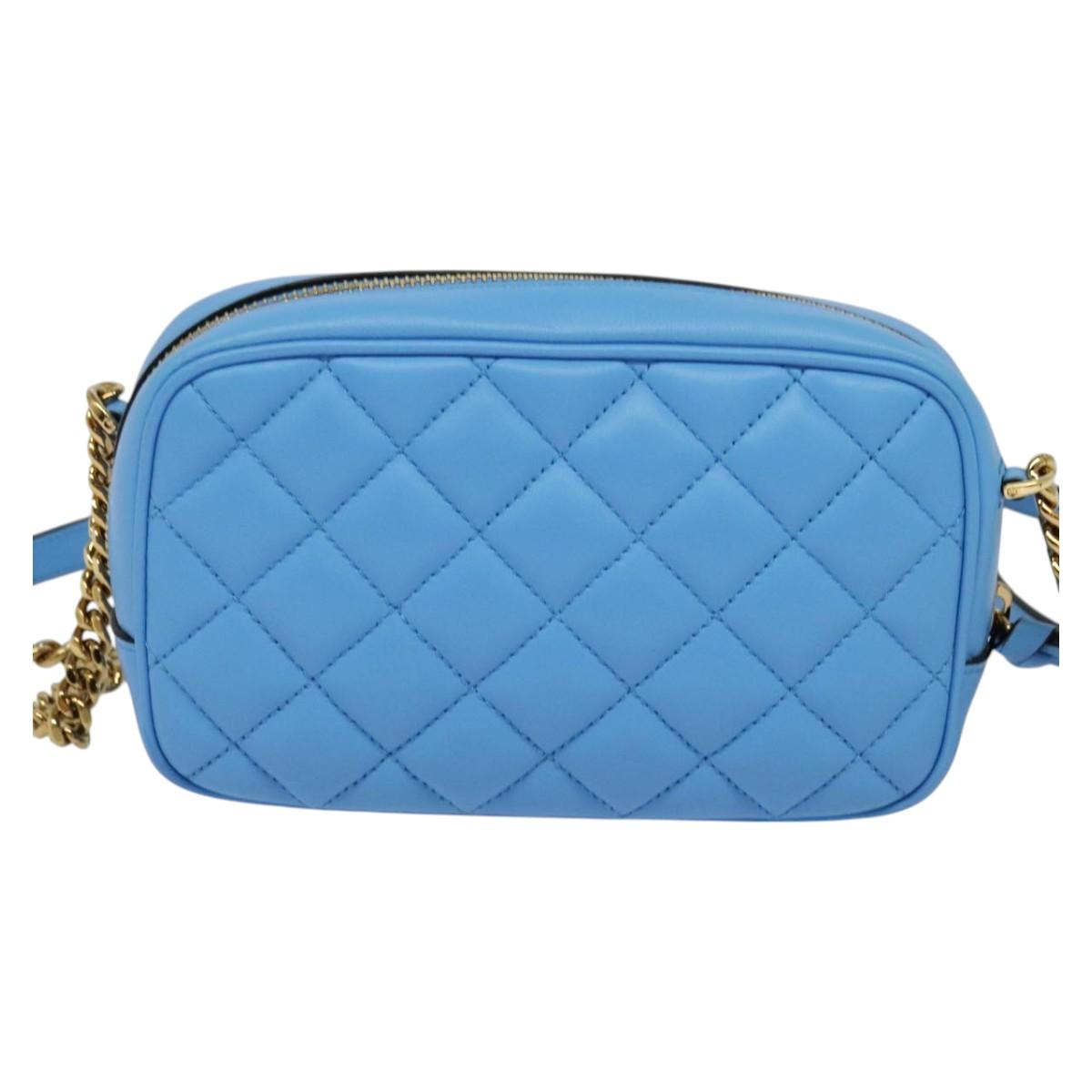 Versace Blue Leather Medusa