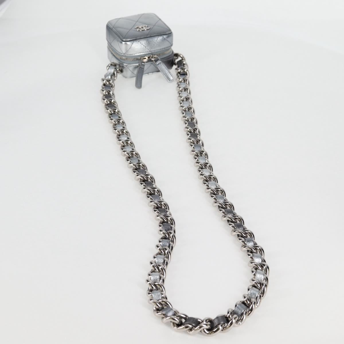 Chanel Silver Leather Shoulder