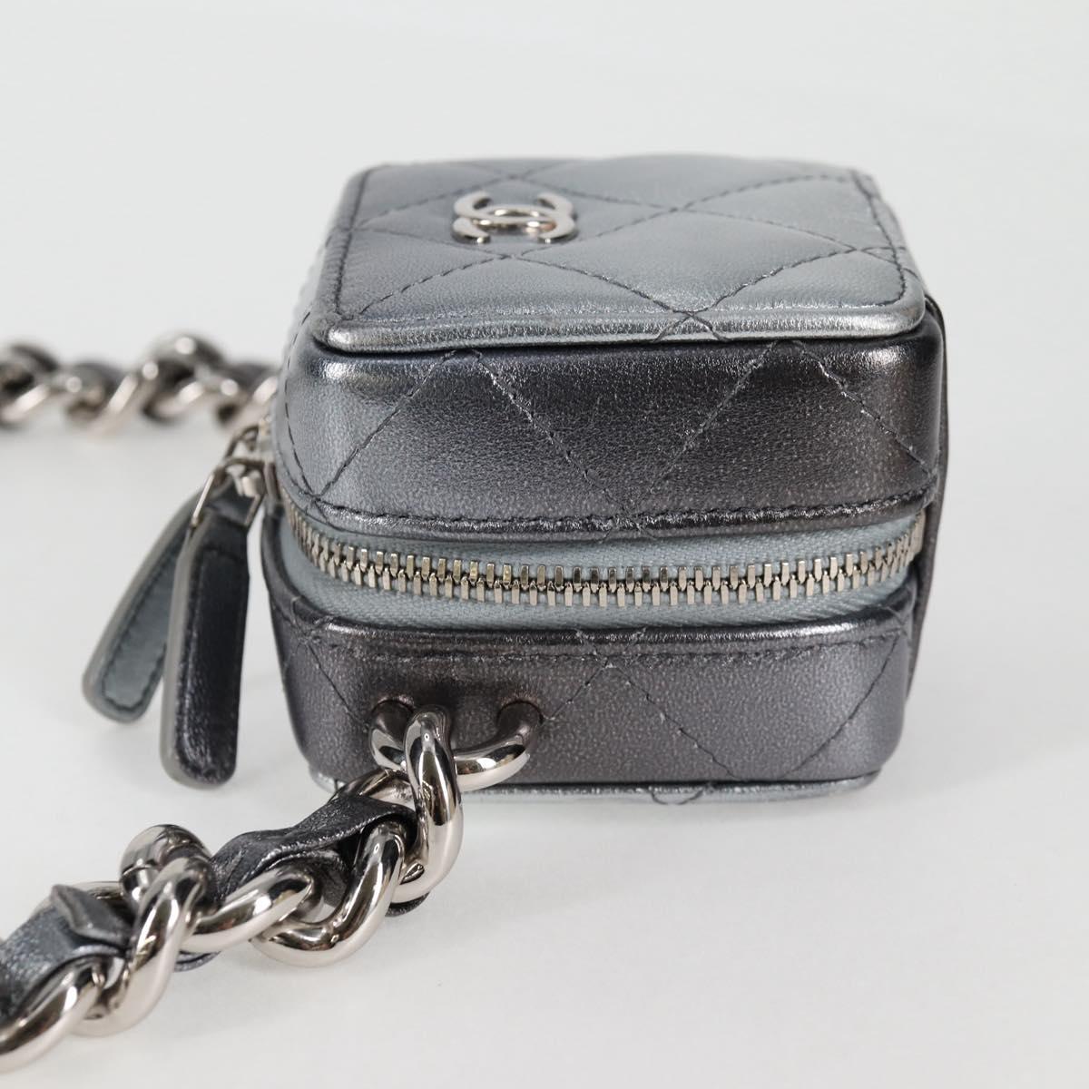 Chanel Silver Leather Shoulder