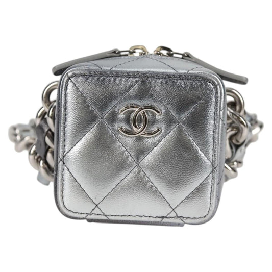 Chanel Silver Leather Shoulder
