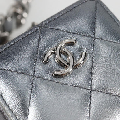 Chanel Silver Leather Shoulder