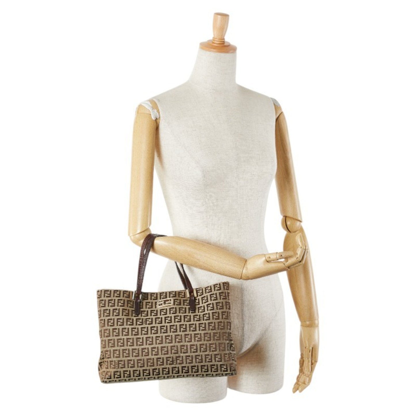 Fendi Brown Canvas Zucchino