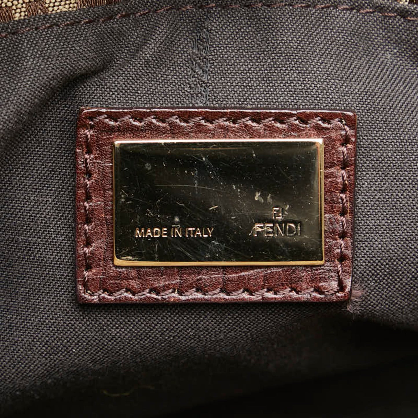 Fendi Brown Canvas Zucchino