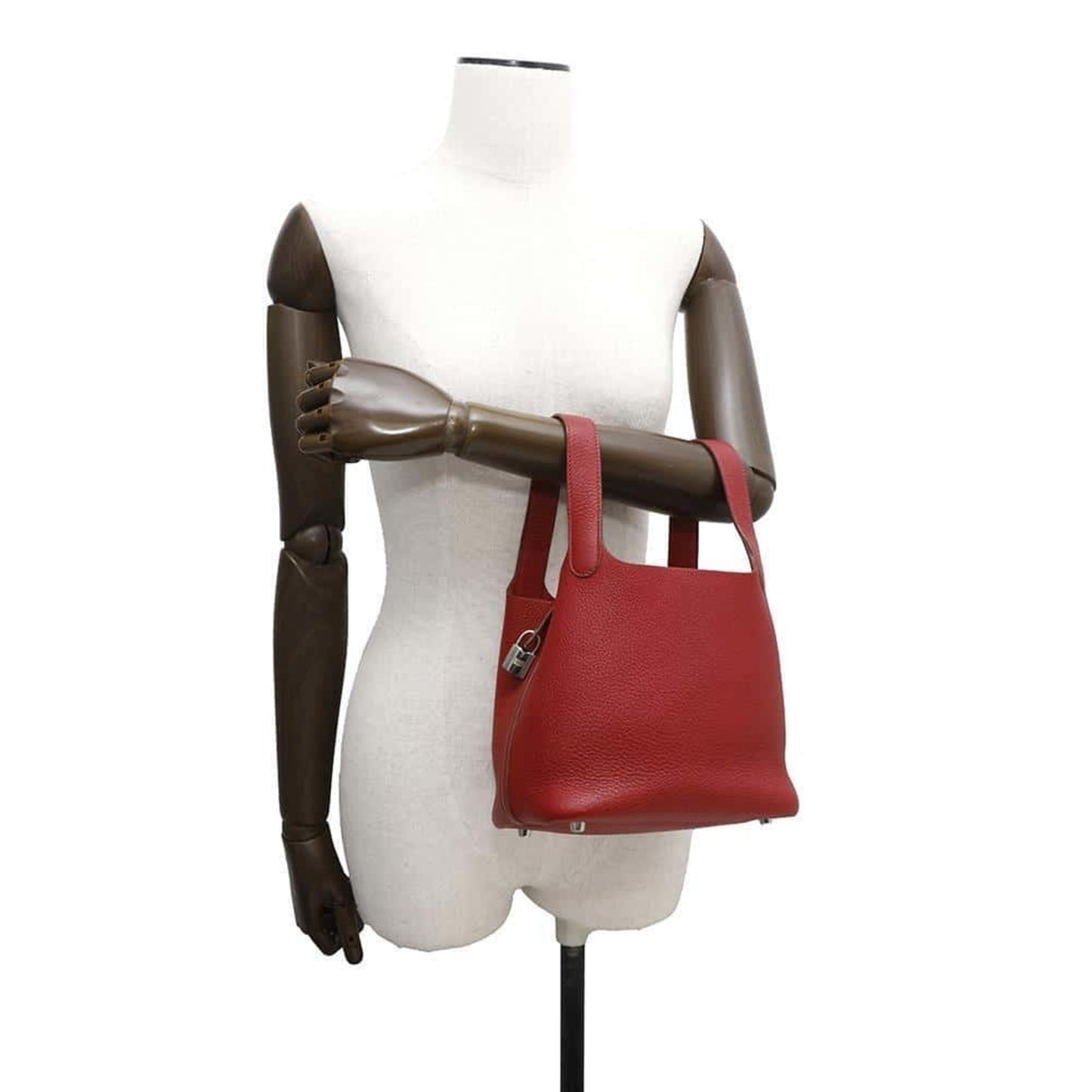 Hermès Red Leather Picotin Lock